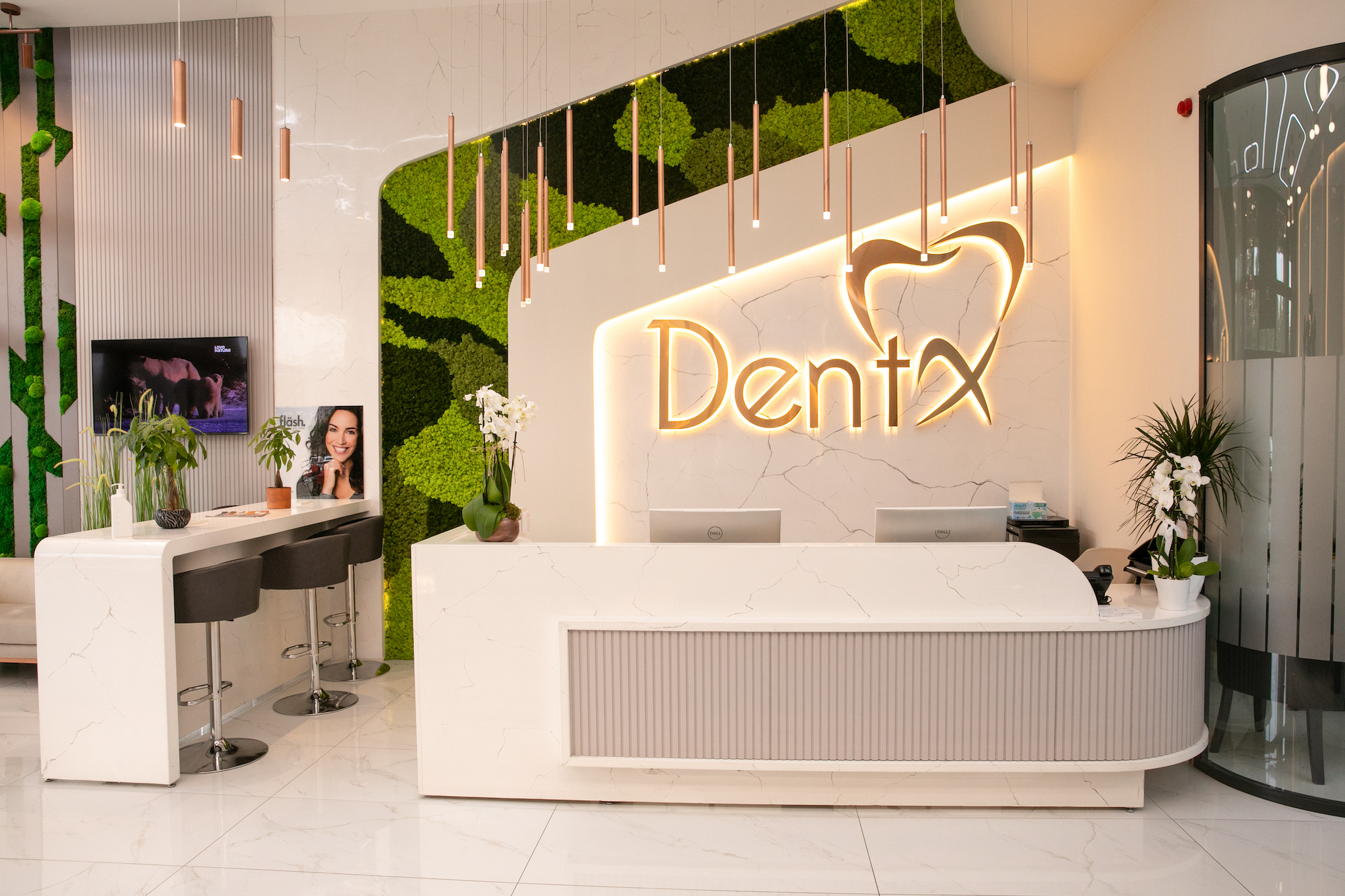 Clinic interior and patient care